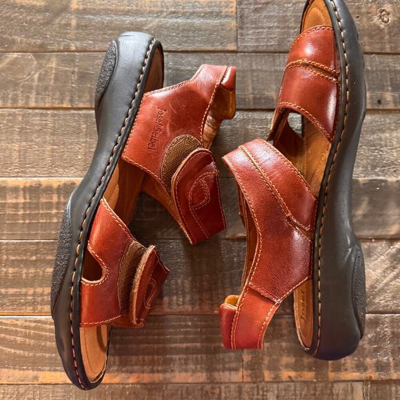 Women's Josef Seibel Sandals Brown Leather Size 8-8.5 US; 39 EU - Picture 6 of 11